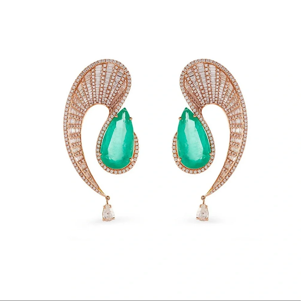 Emerald Talay Earrings - Picture 1 of 11